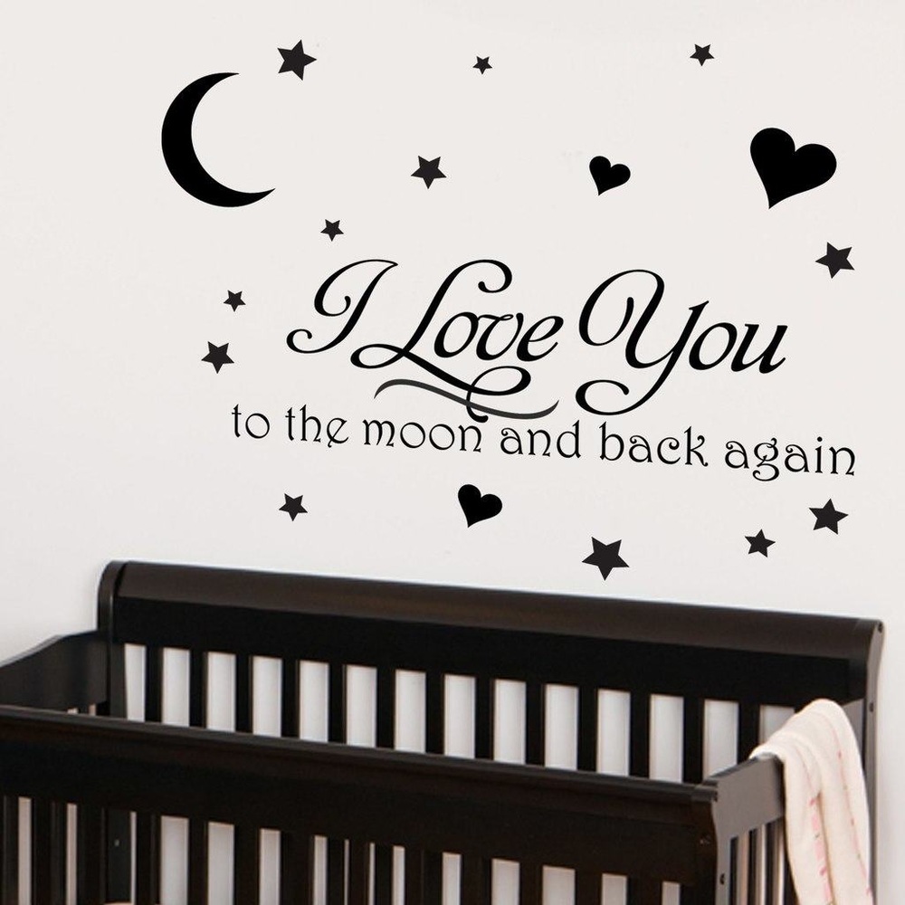 “I Love You To The Moon And Back” wall decal🤑